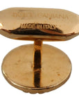 Dolce & Gabbana Elegant Gold Plated Brass Men's Cufflinks