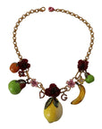 Dolce & Gabbana Chic Gold Statement Sicily Fruit Necklace