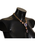 Dolce & Gabbana Elegant Floral Crystal Statement Necklace