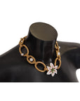 Dolce & Gabbana Elegant Gold Lilly Flower Pendant Necklace