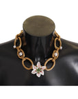 Dolce & Gabbana Elegant Gold Lilly Flower Pendant Necklace