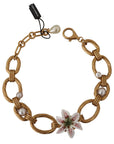 Dolce & Gabbana Elegant Gold Lilly Flower Pendant Necklace