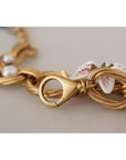 Dolce & Gabbana Elegant Gold Lilly Flower Pendant Necklace