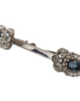 Dolce & Gabbana Elegant Sterling Silver Glass Brooch
