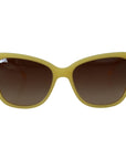 Dolce & Gabbana Chic Yellow Acetate Gradient Sunglasses