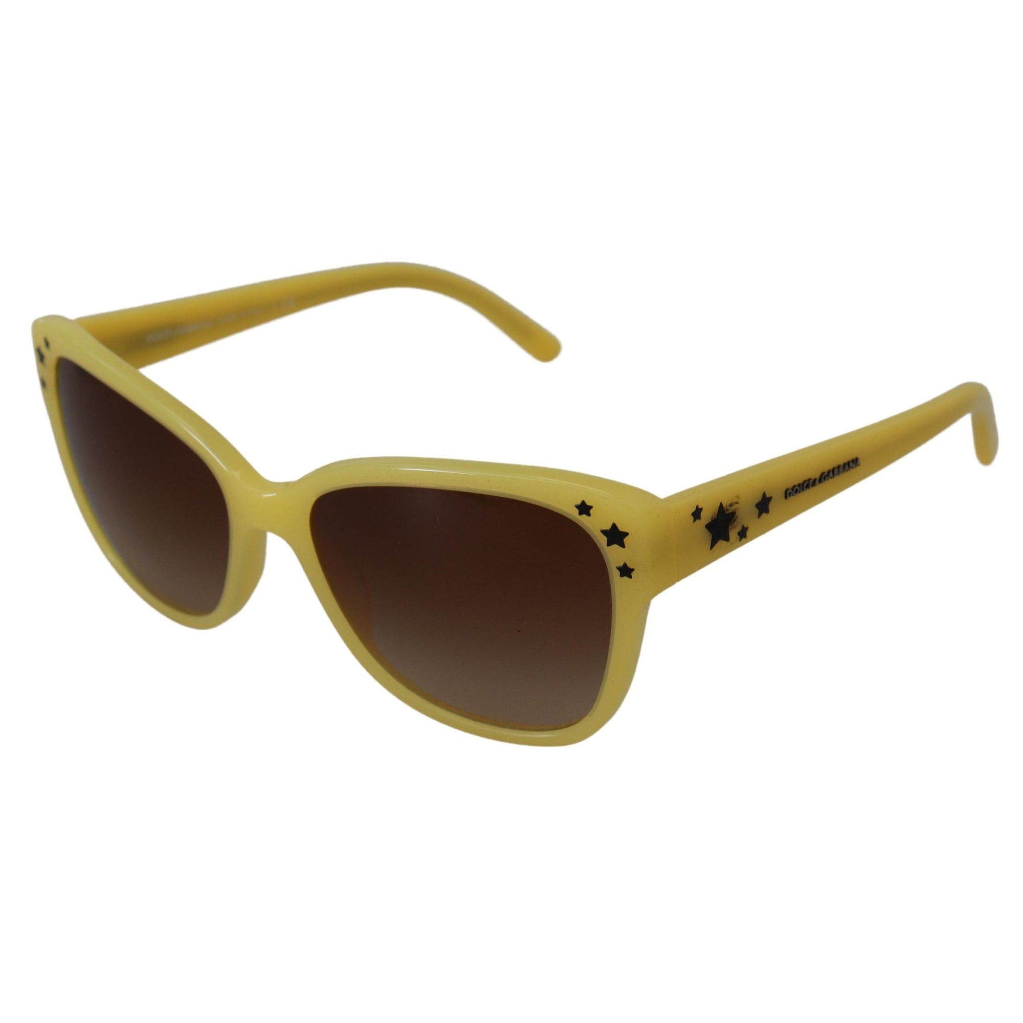 Dolce & Gabbana Chic Yellow Acetate Gradient Sunglasses