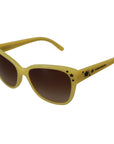 Dolce & Gabbana Chic Yellow Acetate Gradient Sunglasses