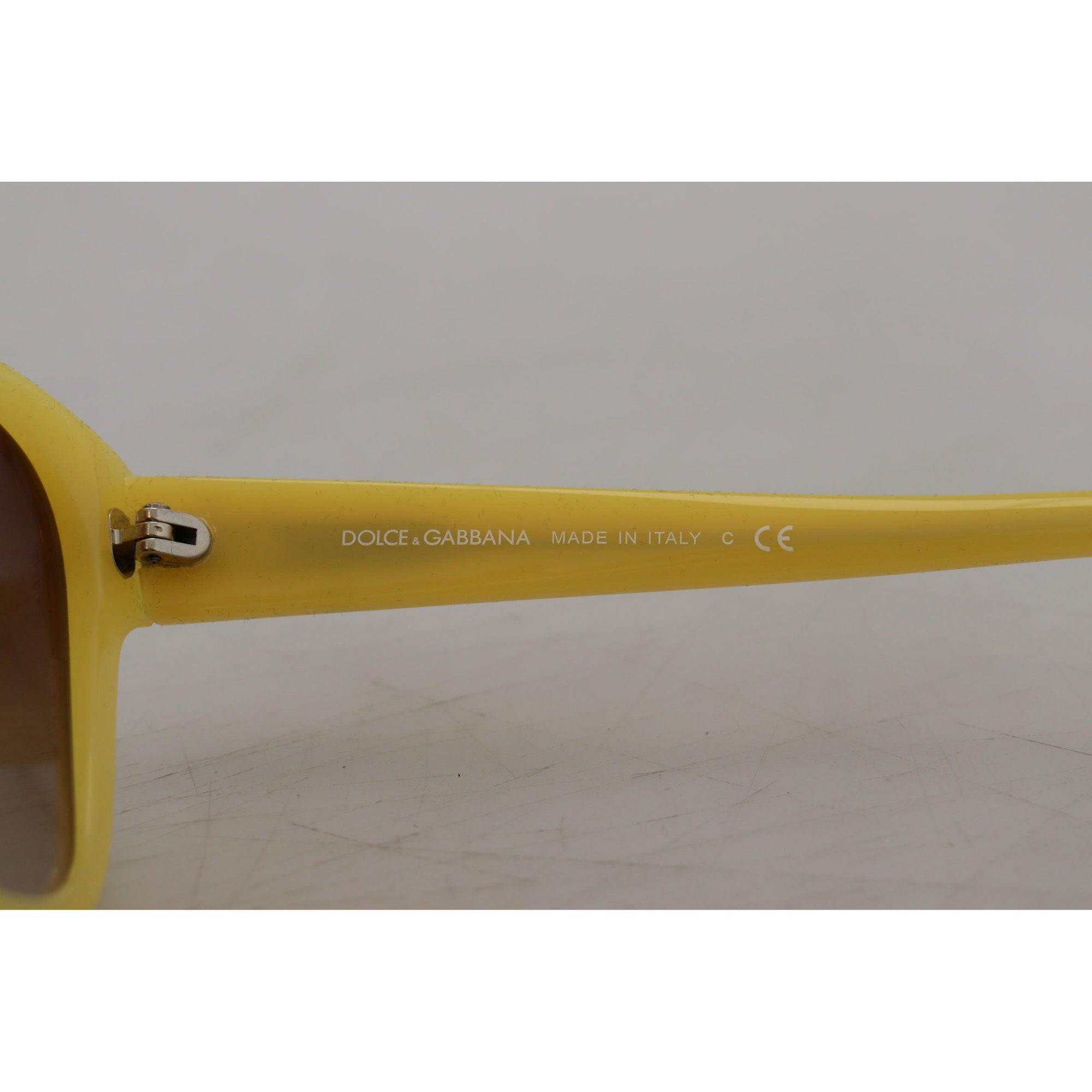 Dolce & Gabbana Chic Yellow Acetate Gradient Sunglasses
