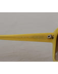 Dolce & Gabbana Chic Yellow Acetate Gradient Sunglasses