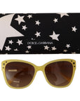 Dolce & Gabbana Chic Yellow Acetate Gradient Sunglasses