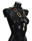 Dolce & Gabbana Elegant Gold Brass Pearl Statement Necklace