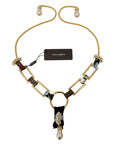 Dolce & Gabbana Elegant Gold Brass Pearl Statement Necklace