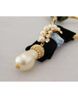 Dolce & Gabbana Elegant Gold Brass Pearl Statement Necklace