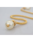 Dolce & Gabbana Elegant Gold Brass Pearl Statement Necklace