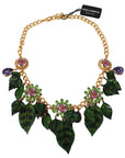 Dolce & Gabbana Elegant Floral Sicily Charm Necklace