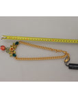 Dolce & Gabbana Elegant Gold-Tone Floral Fruit Necklace