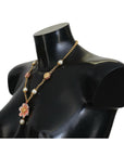 Dolce & Gabbana Elegant Floral Statement Charm Necklace