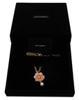 Dolce & Gabbana Elegant Floral Statement Charm Necklace
