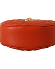Versace Elegant Round Nappa Leather Crossbody Bag