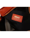 Versace Elegant Round Nappa Leather Crossbody Bag