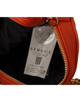 Versace Elegant Round Nappa Leather Crossbody Bag