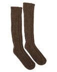 Dolce & Gabbana Chic Brown Wool Blend Over-Calf Socks