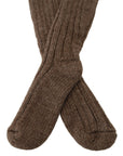 Dolce & Gabbana Chic Brown Wool Blend Over-Calf Socks