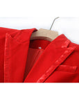 Pantalon crayon & Blazer Veste Rouge Bouton unique