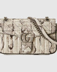 Gucci Sac à épaule GG Marmont en python petite taille