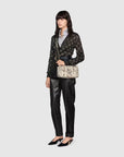 Gucci Sac à épaule GG Marmont en python petite taille