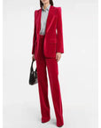 Pantalon crayon & Blazer Veste Rouge Bouton unique