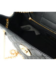 Versace Elegant Quilted Nappa Leather Tote Bag