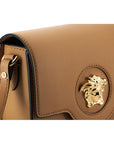 Versace Elegant Calf Leather Shoulder Bag in Brown