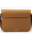 Versace Elegant Calf Leather Shoulder Bag in Brown