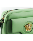 Versace Elegant Mint Green Leather Camera Case Bag