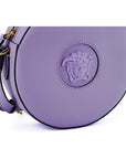 Versace Elegant Purple Round Shoulder Bag