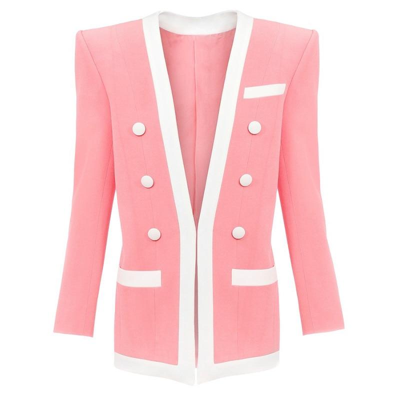 Blazer Cardigan Ajusté Rose Fermeture En crochet - Paris Deluxe