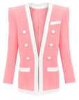 Blazer Cardigan Ajusté Rose Fermeture En crochet - Paris Deluxe