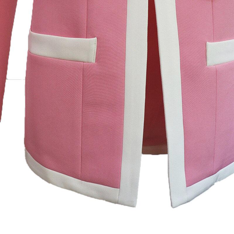 Blazer Cardigan Ajusté Rose Fermeture En crochet - Paris Deluxe