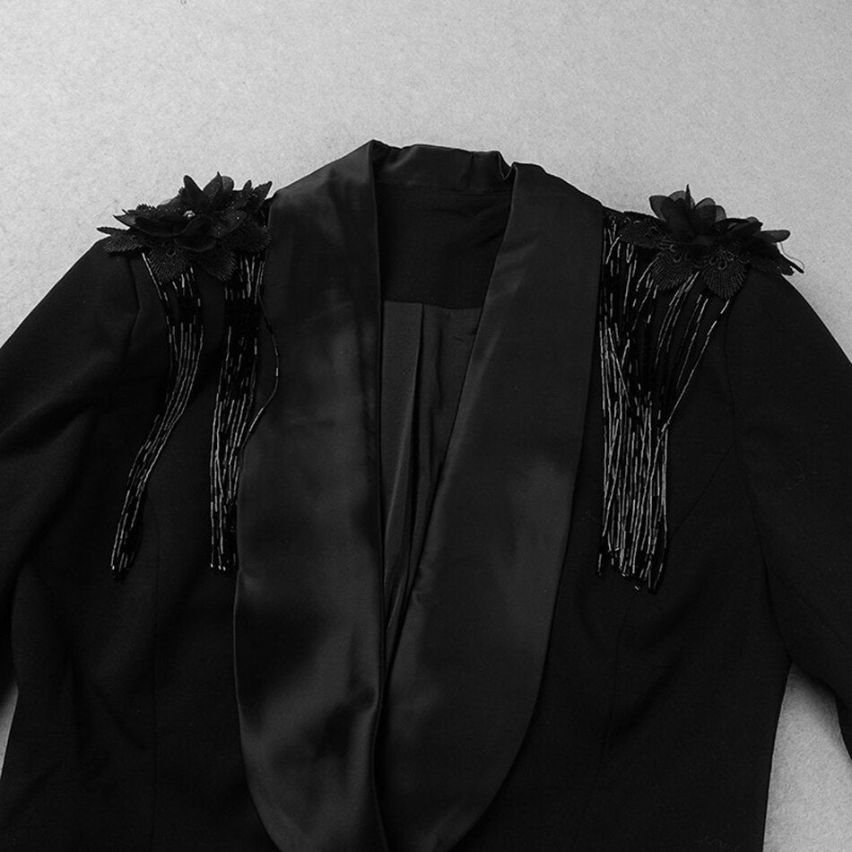 Blazer Noir Original Paris Deluxe à Revers - Paris Deluxe