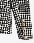 Blazer Quadrillé Gris Style Work Boutons Lion - Paris Deluxe