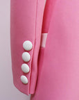 Blazer Robe Rose Double Boutonnage Forme Bustier - Paris Deluxe