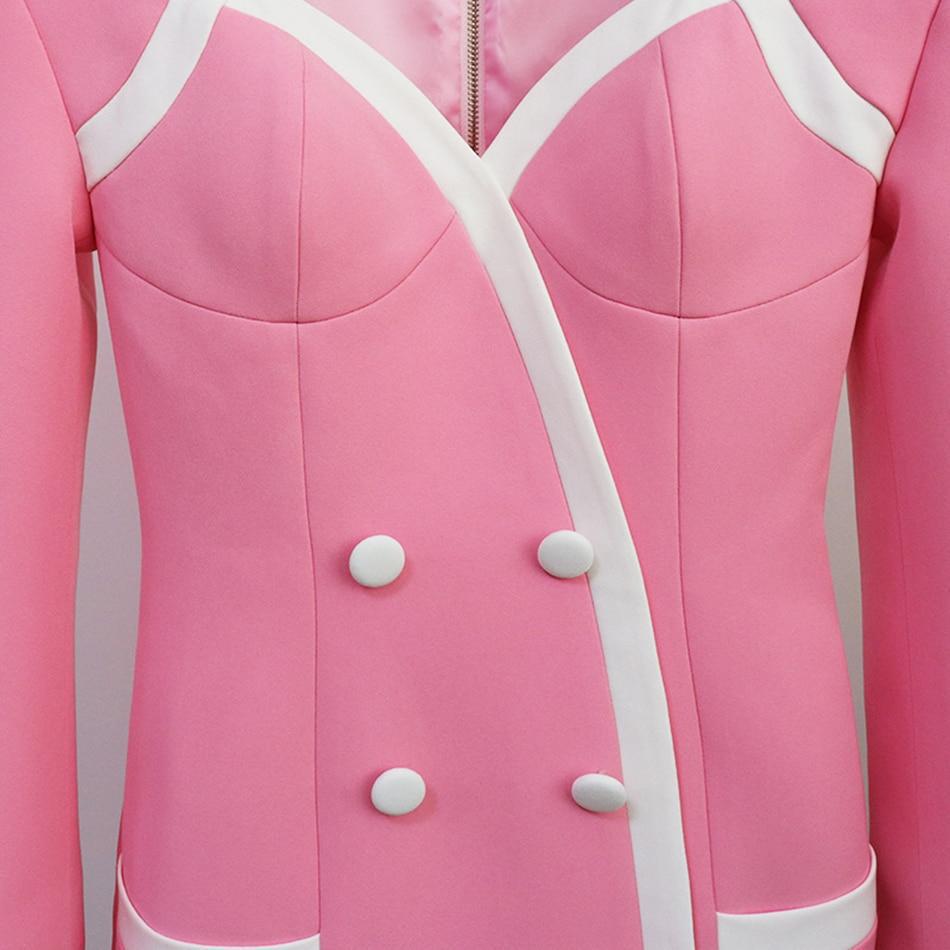 Blazer Robe Rose Double Boutonnage Forme Bustier - Paris Deluxe