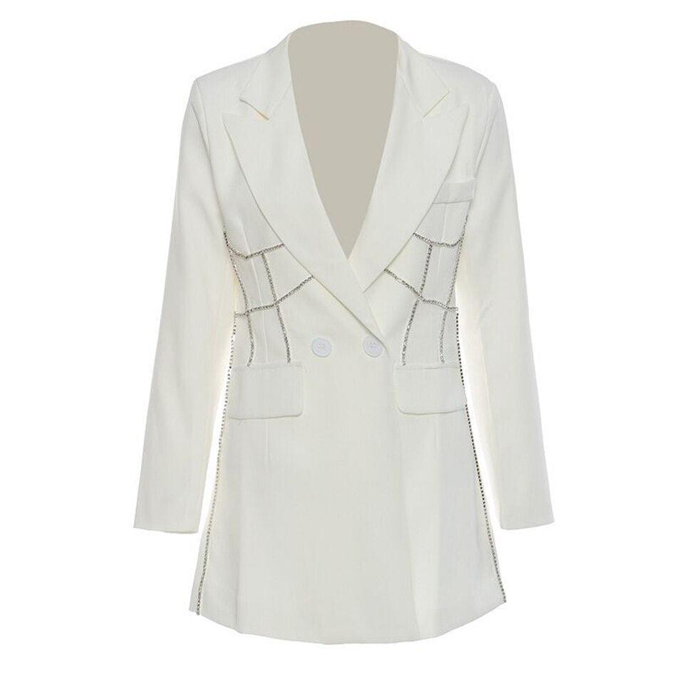 Blazer Robe Slim Double Boutonnage Col V Plongeant - Paris Deluxe