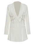 Blazer Robe Slim Double Boutonnage Col V Plongeant - Paris Deluxe