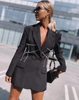 Blazer Robe Slim Double Boutonnage Col V Plongeant - Paris Deluxe