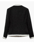 Deux Pièces Gris Short & Cardigan Gris & Boutons Dorés - Paris Deluxe