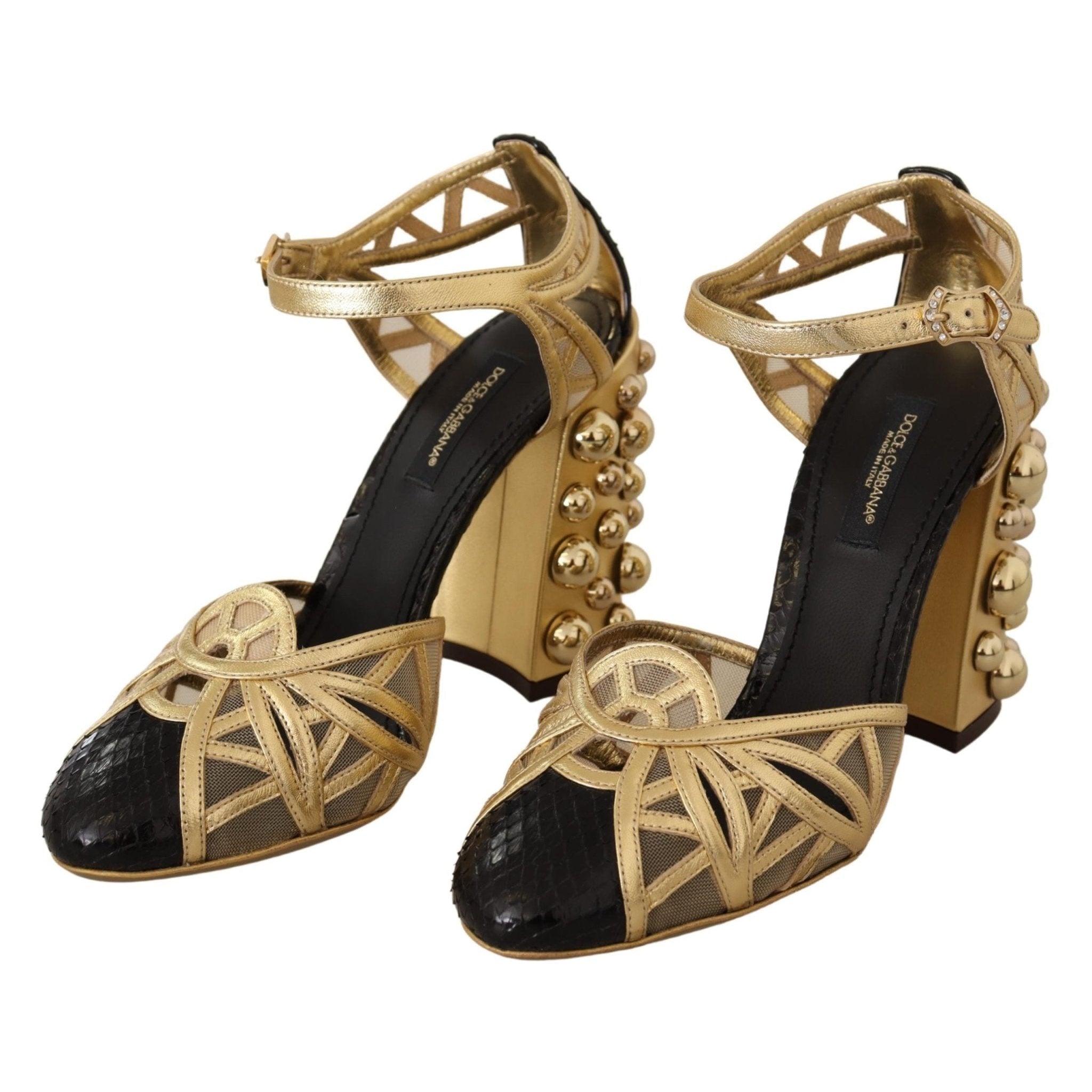 Black and gold cheap dolce and gabbana shoes