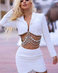 Ensemble Deux Pièces avec Franges en Diamants (faux diamants) - Paris Deluxe