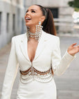 Ensemble Deux Pièces avec Franges en Diamants (faux diamants) - Paris Deluxe